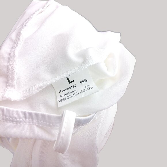 Jelly Fish Y2k Frilly Lace White Spaghetti Strap Top - Picture 4 of 4